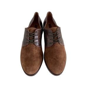 New FRYE Brown Leather Lace Up Oxford Shoes Size 6.5M